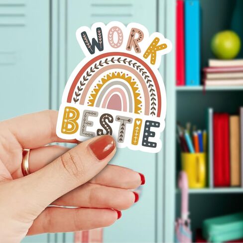 3 قطع ملصق عمل Bestie مضحك بوهو قوس قزح لطيف هدية مكتب لزملاء العمل والزملاء أصدقاء العمل ملصقات Bestie تقدير الصداقة سيارة صائق للكمبيوتر المحمول زجاجة دفتر الأدوات قبعة صلبة 3" in Kuwait
