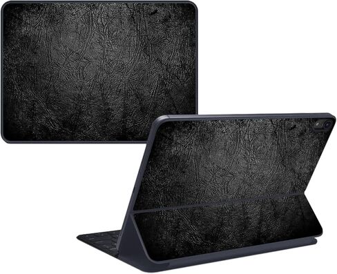 MightySkins Skin Compatible with Apple Magic Keyboard Folio for iPad 10th Gen (2022) - Black Leather | Protective, Durable, and Unique Vinyl Decal wrap | Easy to Apply | Made in the USA in Kuwait