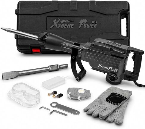 XtremepowerUS 61103 Jack Hammer w/Point & Chisel Bits Electric 2200W Demolition Construction Concrete Breaker Punch Drill in Saudi Arabia
