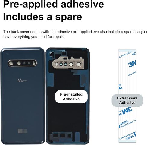 Compatible with LG V60 ThinQ 5G Back Cover, Replacement Back Housing with Repair Tool Kit & Guide, Classy Blue in Kuwait
