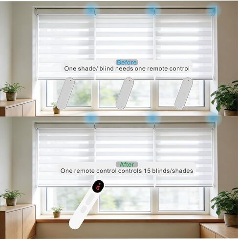 15-Channel Remote Control - Compatible with Motorized & Smart Curtains, Electric Blinds and Sunshades, Featuring Remote Group Control in Kuwait