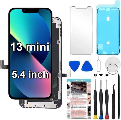 Fixerman for iPhone 13 Mini Screen Replacement 5.4 inch, 3D Touch LCD Display Digitizer Assembly with Repair Tools in Kuwait