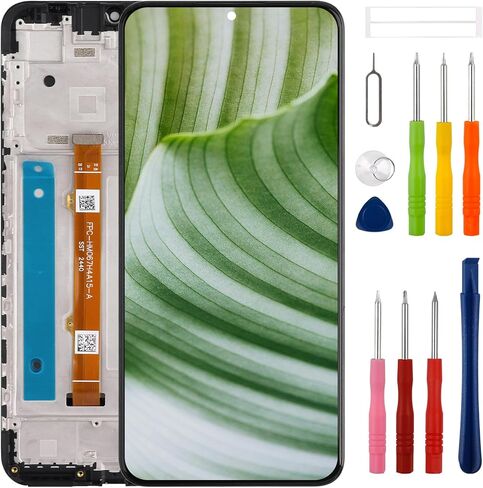 [مع إطار] استبدال شاشة LCD جديدة من SWARK لـ Cricket Icon 6 SL219C/At&T Verge Sl219A LCD استبدال مجموعة محول الأرقام مع مجموعة أدوات إصلاح مطورة - أسود in Kuwait