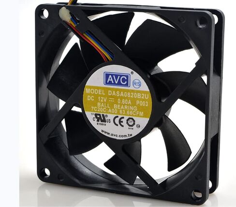 DASA0820B2U 80x80x20mm 12V 7.2W 0.60A AVC 8CM 4-Wire Cooling Fan in Kuwait