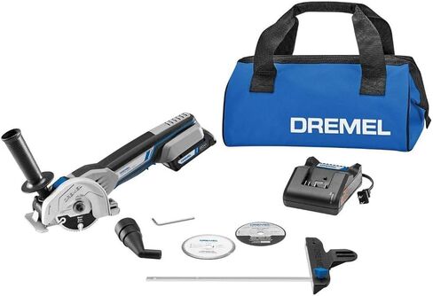 Dremel US20V-01 Compact Circular Saw Tool Kit with (1) 20V Battery, (3) Cutting Wheels & Storage Bag - 15,000 RPM - Ideal for Flush Cutting, Plunge Cutting and Surface Preparation in Saudi Arabia