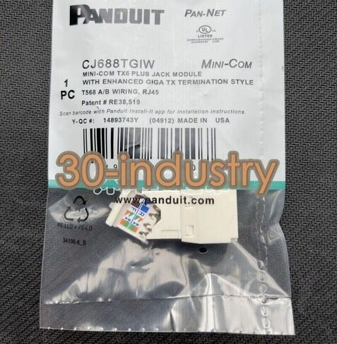 50 جديد لوحدة Plus Ethernet Cat6 باللون الأبيض CJ688TGIW Mini-Com TX6 in Kuwait