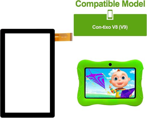 استبدال محول رقمي جديد لشاشة تعمل باللمس لـ Contixo V8/V9 مع مجموعة أدوات إصلاح مجانية. (لا توجد شاشة LCD) in Kuwait