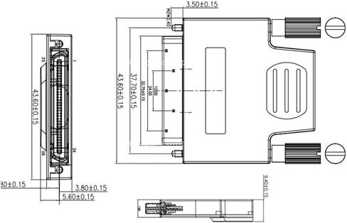 موصل 68Pin. غلاف حديدي. SCSI 68P.V68 in Kuwait