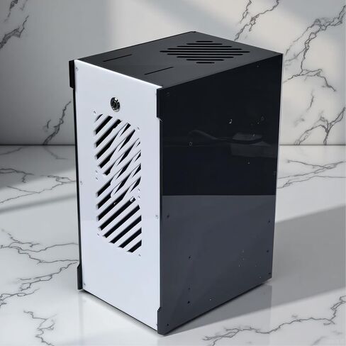 حافظة كمبيوتر صغيرة، تدعم اللوحة الأم ITX مع محركات أقراص SSD مقاس 4X 2.5 بوصة ومصدر طاقة SFX، وحقيبة كمبيوتر أكريليك تهوية 360 درجة مع فتحتين PCI للترفيه المنزلي والألعاب in Kuwait