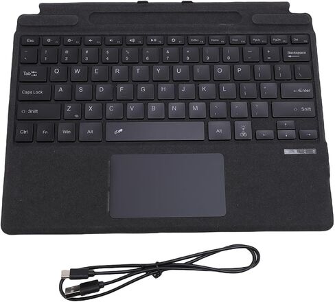 banapoy Ultra Slim Bluetooth Keyboard, Portable Silent Tablet Wireless Keyboard with 7 Color Backlit, Pen Holder, Touchpad, for Pro 11 10 9 8 X in Kuwait