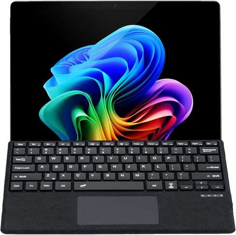 banapoy Ultra Slim Bluetooth Keyboard, Portable Silent Tablet Wireless Keyboard with 7 Color Backlit, Pen Holder, Touchpad, for Pro 11 10 9 8 X in Kuwait