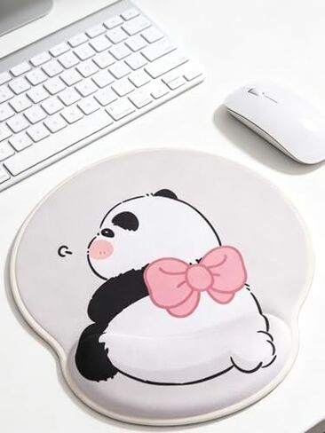 1PCS Cute Panda Style Ergonomic Wrist Rest Mouse Pad – Memory Foam Gel Support for Computer Desk, Office & Home Use in Kuwait