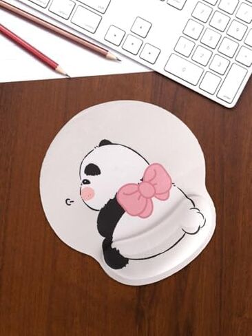 1PCS Cute Panda Style Ergonomic Wrist Rest Mouse Pad – Memory Foam Gel Support for Computer Desk, Office & Home Use in Kuwait
