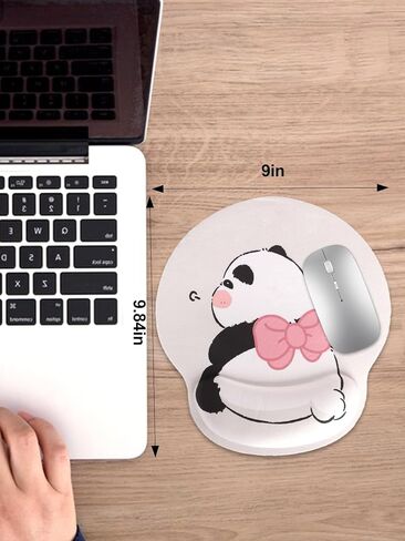 1PCS Cute Panda Style Ergonomic Wrist Rest Mouse Pad – Memory Foam Gel Support for Computer Desk, Office & Home Use in Kuwait