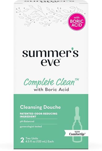 Summer's Eve Feminine Douche, Complete Clean Odor Reduction with Boric Acid Complex, 2 Units, 4.5 oz Each in Saudi Arabia