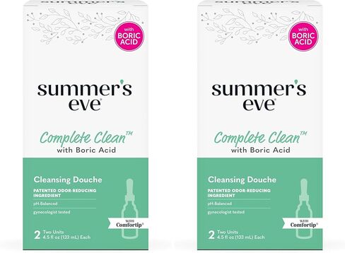 Summer's Eve Feminine Douche, Complete Clean Odor Reduction with Boric Acid Complex, 2 Units, 4.5 oz Each in Kuwait