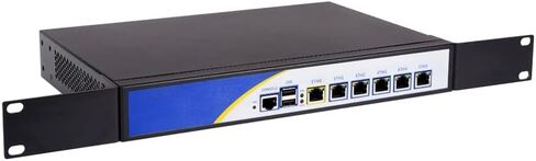 Wintertion1U Rackmount Firewall, VPN, Network Security Appliance, Router PC, Atom D525, 6 Gigabit LAN, 2 x USB, COM, VGA, Fan, 0 RAM, 0 Storage, (13/Desktop / 6 LAN, 4G RAM 64G SSD) in Kuwait