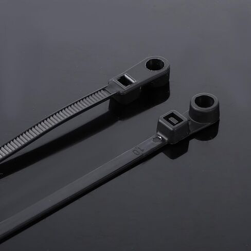 100 Pcs Zip Ties with Screw Hole Heavy Duty Cable Ties Black Mountable Head Cable Tie 7.5 Inch 75 lbs Zip Wall Wire Tie for Indoor Outdoor Office Home in Kuwait