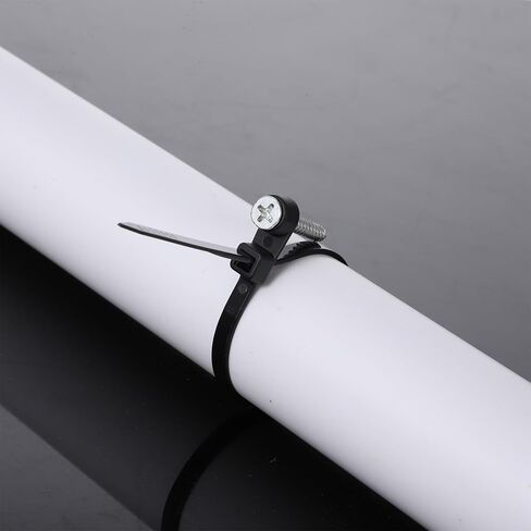100 Pcs Zip Ties with Screw Hole Heavy Duty Cable Ties Black Mountable Head Cable Tie 7.5 Inch 75 lbs Zip Wall Wire Tie for Indoor Outdoor Office Home in Kuwait