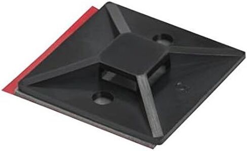 HELLERMANNTYTON 151-01629 Cable Tie Mount, 4 Way, Adhesive, Screw, 3 mm, Black, Nylon 6.6 (Polyamide 6.6), 19 mm, 19 mm in Kuwait