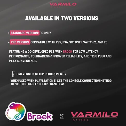 Varmilo Kassai X Arcade Fight Stick Rapid Trigger Tournament Grade Controller for Fighting Games Two Versions Standard PC Only or Pro Compatible with PC PS4 PS5 Nintendo Switch 1/2 (Sea Meloday, Standard (PC-Only)) in Saudi Arabia