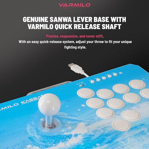 Varmilo Kassai X Arcade Fight Stick Rapid Trigger Tournament Grade Controller for Fighting Games Two Versions Standard PC Only or Pro Compatible with PC PS4 PS5 Nintendo Switch 1/2 (Sea Meloday, Standard (PC-Only)) in Saudi Arabia