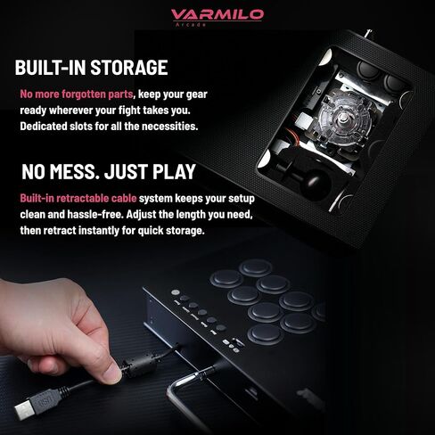 Varmilo Kassai X Arcade Fight Stick Rapid Trigger Tournament Grade Controller for Fighting Games Two Versions Standard PC Only or Pro Compatible with PC PS4 PS5 Nintendo Switch 1/2 (Sea Meloday, Standard (PC-Only)) in Saudi Arabia