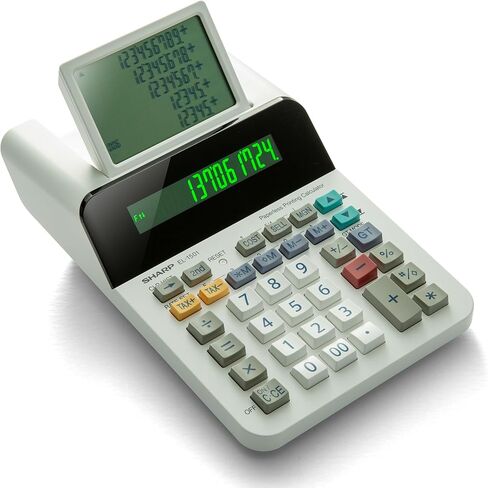Sharp El-1501 Compact Cordless Paperless Large 12-Digit Display Desktop Printing Calculator That Utilizes Printing Calculator Logic in Saudi Arabia