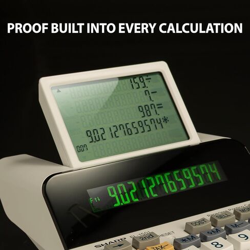 Sharp El-1501 Compact Cordless Paperless Large 12-Digit Display Desktop Printing Calculator That Utilizes Printing Calculator Logic in Saudi Arabia