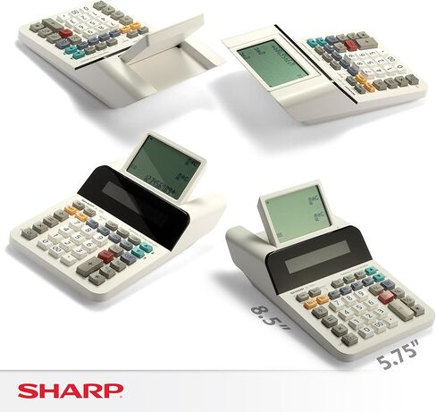 Sharp El-1501 Compact Cordless Paperless Large 12-Digit Display Desktop Printing Calculator That Utilizes Printing Calculator Logic in Saudi Arabia