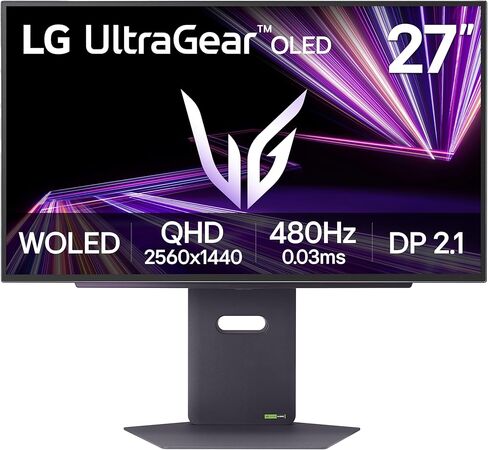 شاشة الألعاب LG 27GX790AB مقاس 27 بوصة OLED QHD 480 هرتز 0.03 مللي ثانية G-Sync AMD FreeSync Premium Pro - أسود in Kuwait