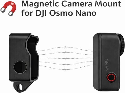 DJI Osmo Nano Compatible Mount, Magnetic, Quick Release, Vertical, Action Camera Mount Interface, Secure Magnetic Retention, for Action Sports, Mountain Biking, Skiing, Motorcycle, Drone. in Kuwait