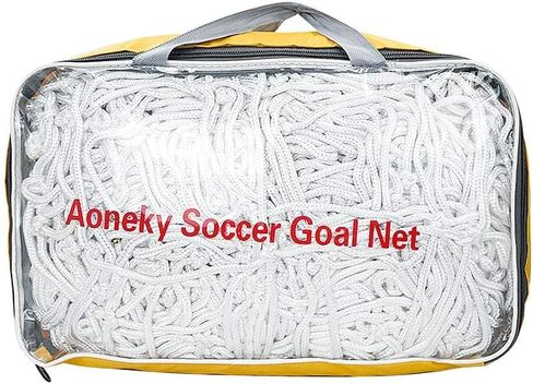 شبكة مرمى كرة القدم شديدة التحمل مقاس 4 مم من Aoneky - 10 رطل لكل شبكة - 24 × 8 قدم - شبكة بديلة كاملة الحجم لكرة القدم - لا تتضمن أعمدة in Kuwait