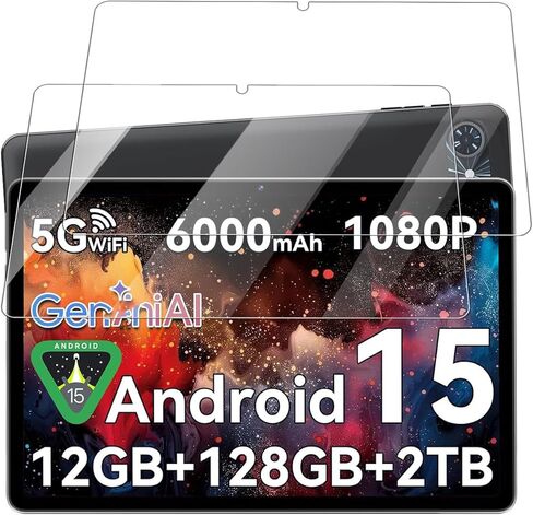 واقي شاشة لجهاز TABWEE T80 Android 15 اللوحي مقاس 10 بوصة، طبقة من الزجاج المقوى المقاوم للخدش 9H سهل التركيب، بدون فقاعات، عبوتان in Kuwait