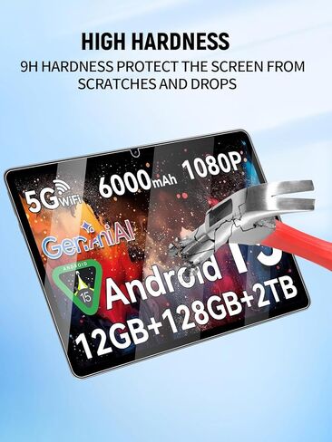 واقي شاشة لجهاز TABWEE T80 Android 15 اللوحي مقاس 10 بوصة، طبقة من الزجاج المقوى المقاوم للخدش 9H سهل التركيب، بدون فقاعات، عبوتان in Kuwait