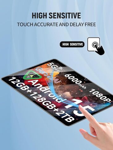واقي شاشة لجهاز TABWEE T80 Android 15 اللوحي مقاس 10 بوصة، طبقة من الزجاج المقوى المقاوم للخدش 9H سهل التركيب، بدون فقاعات، عبوتان in Kuwait