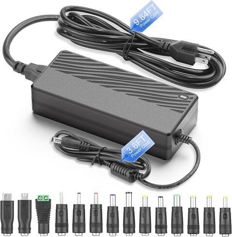 ALITOVE DC 36V Power Supply 4A 144W 13.2FT AC Adapter 100~240V to 36 Volt Power Adapter Cord 4 Amp 3.5A 3A 2A Transformer 5.5mmx 2.5mm Plug with 14 Tips for LED Lights Printer Laser Engraver and More in Saudi Arabia