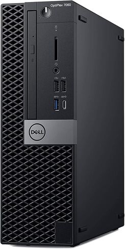 Dell Desktop OptiPlex 7060 - SFF Intel Core i5-8500 3.0 جيجاهرتز، ذاكرة الوصول العشوائي 16 جيجابايت، محرك أقراص الحالة الصلبة 256 جيجابايت، DVD، Windows 11 Pro 64bit، (متجدد) in Kuwait