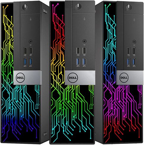 كمبيوتر Dell OptiPlex المكتبي المخصص بمصابيح RGB، Intel Core i7 3.40 جيجا هرتز، ذاكرة وصول عشوائي 16 جيجا بايت، 2 تيرابايت SSD، Windows 11 Pro - WiFi - لوحة مفاتيح كمبيوتر للألعاب وماوس HDMI (متجدد) in Kuwait