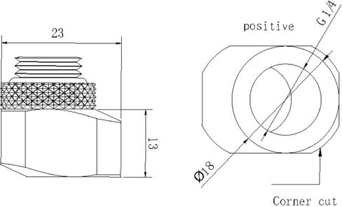 Bykski G 1/4in. Male to Female Rotary 6mm Offset Fitting (CC-HR-X) - Black in Kuwait