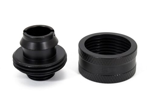 XSPC G1/4" to 1/2" ID, 3/4" OD Compression Fitting V2 for Soft Tubing, Matte Black, 4-Pack in Kuwait