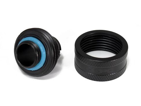 XSPC G1/4" to 1/2" ID, 3/4" OD Compression Fitting V2 for Soft Tubing, Matte Black, 4-Pack in Kuwait