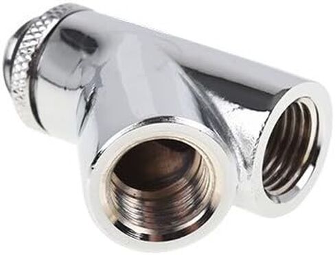 Alphacool Eiszapfen Y-Connector 45° خيط خارجي G1/4 قابل للدوران إلى 2x G1/4 خيط داخلي - كروم (17400) in Kuwait