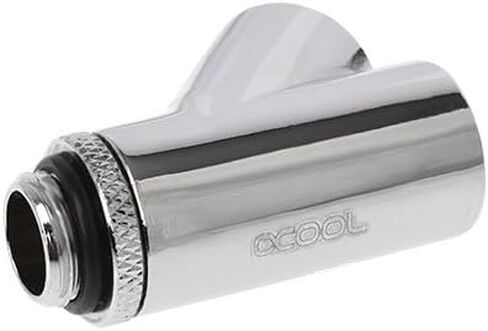 Alphacool Eiszapfen Y-Connector 45° خيط خارجي G1/4 قابل للدوران إلى 2x G1/4 خيط داخلي - كروم (17400) in Kuwait