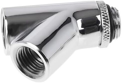 Alphacool Eiszapfen Y-Connector 45° خيط خارجي G1/4 قابل للدوران إلى 2x G1/4 خيط داخلي - كروم (17400) in Kuwait