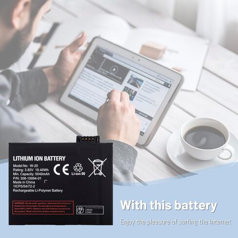 W-20 Lithium ion Replacement Battery for Netgear MR6500 Battery - 5G WiFi 6 Mobile Hotspot Nighthawk Model M5 MR5000 MR5100 MR5200 MR5200-100EUS MR6500 Mobile Hotspot Router 5040mAh in Kuwait