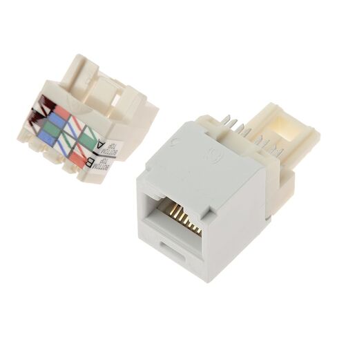 Panduit CJ688TPWH وحدة مقبس TP-Style من الفئة 6 ذات 8 أسلاك، باللون الأبيض، 4 أزواج in Kuwait