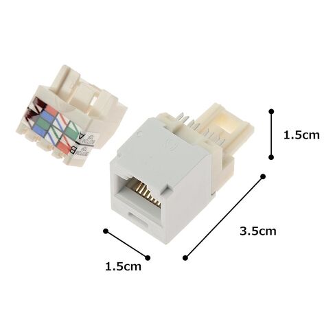Panduit CJ688TPWH وحدة مقبس TP-Style من الفئة 6 ذات 8 أسلاك، باللون الأبيض، 4 أزواج in Kuwait