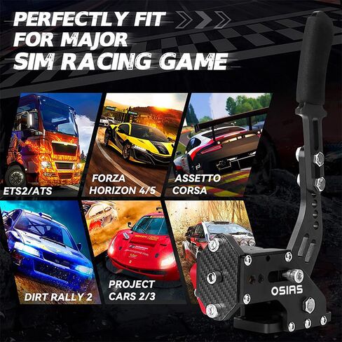 64 بت PC USB فرملة اليد SIM، ألعاب ترقية فرملة اليد لألعاب السباق لوجيتك G25 G27 G29 G920 G923 Thrustmaster T500 T300، مع مستشعر القاعة in Kuwait