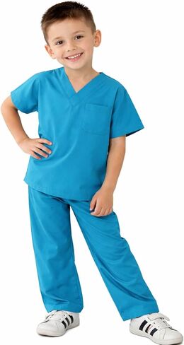 Natural Uniforms Childrens Scrub Set-Soft Touch-Role Play Costume Set (Pink, 12/14) in Saudi Arabia